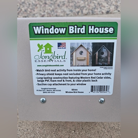 Window Bird House by Song Bird Essentials 6" W x 8" x 6" D Brand New - Picture 8 of 9